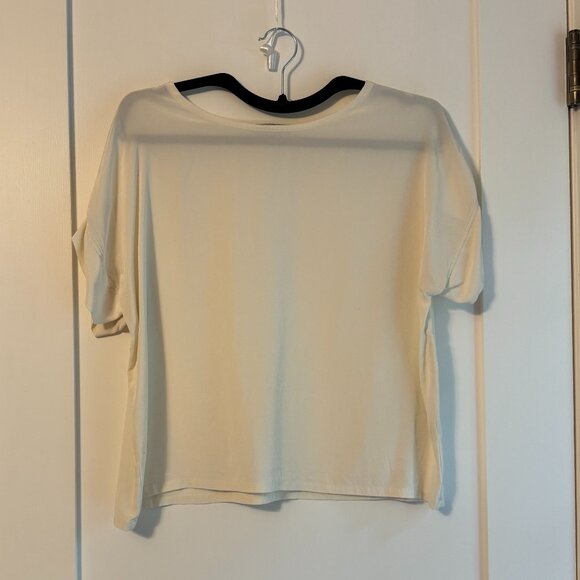 Elizabeth Suzann Georgia Shirt in White/Off White Silk - Picture 1 of 5